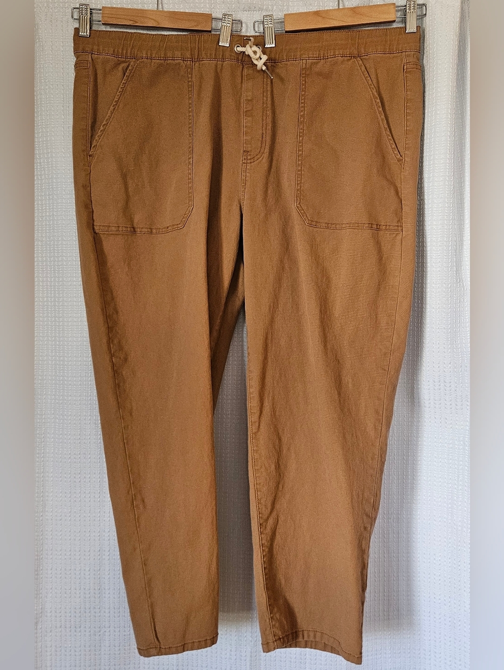 Drawstring Chinos in Tan